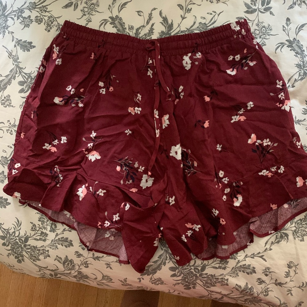 Loose Floral Beach Shorts